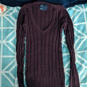 Purple Cable knit Sweater